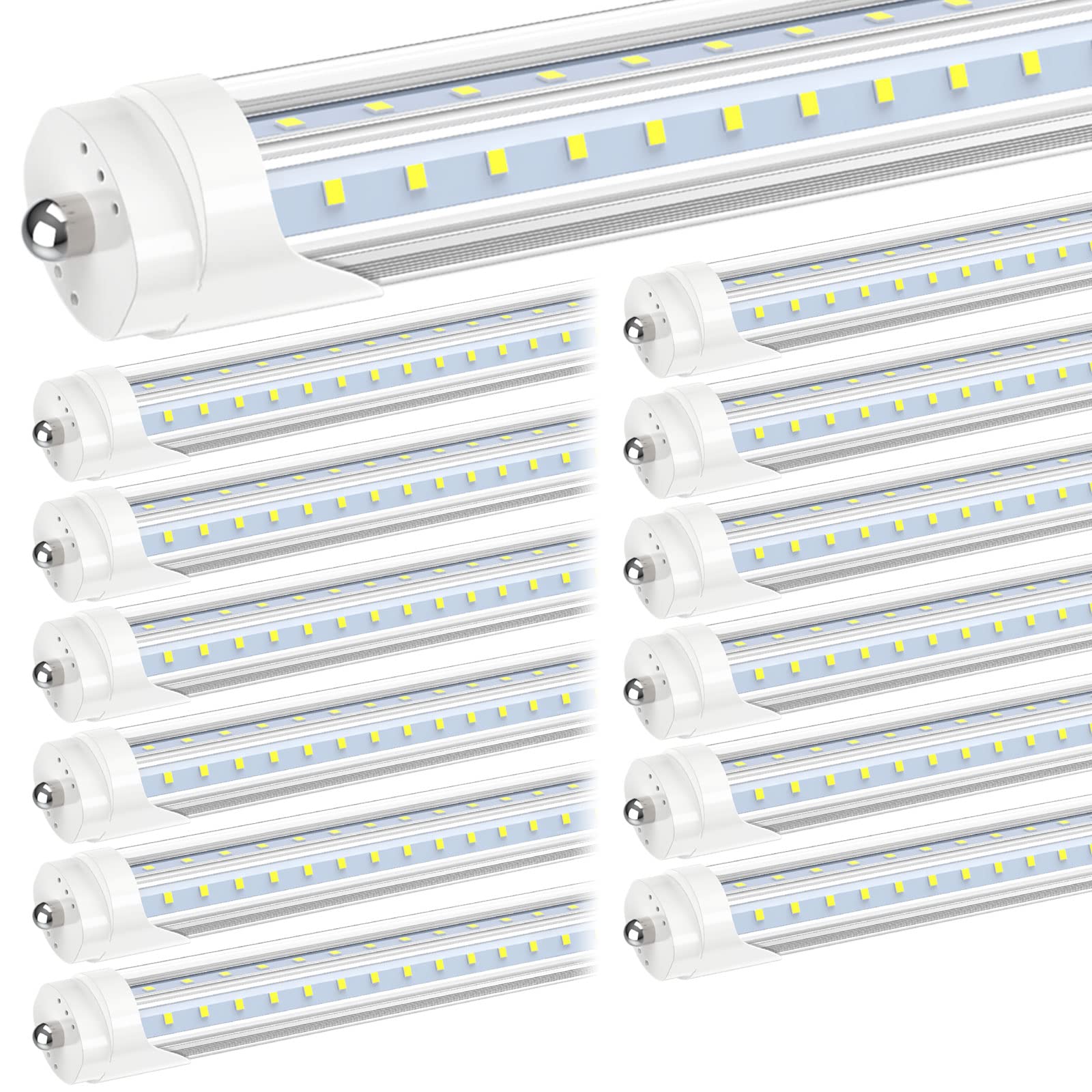 JESLED T8/T10/T12 8FT LED Tube Light, Single Pin FA8 Base, 50W